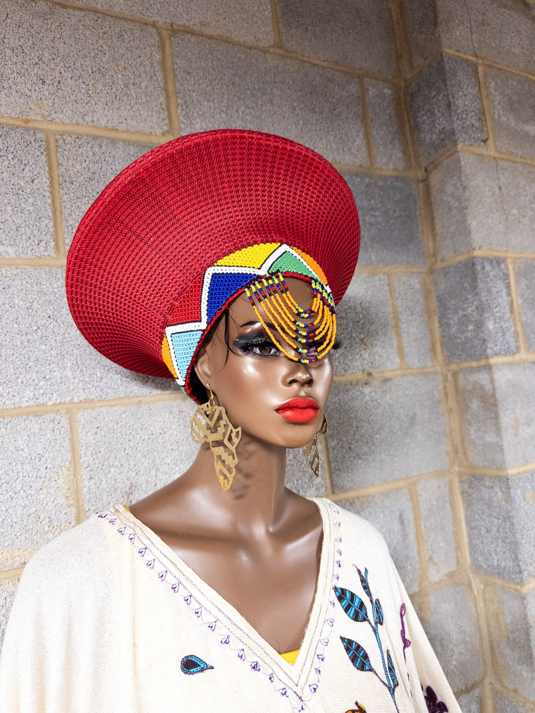 Traditional Beaded Zulu basket Hat - Trufacebygrace