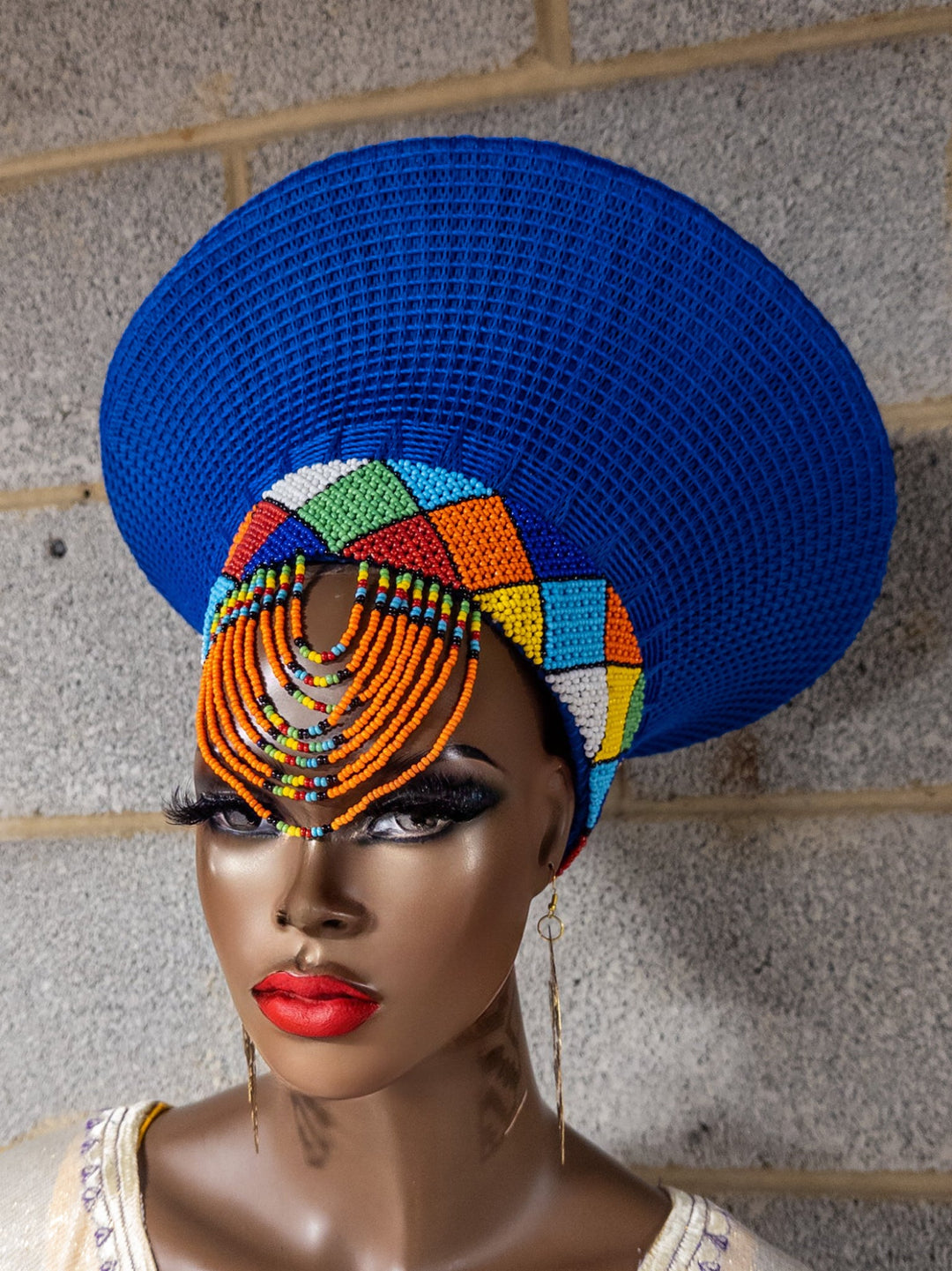 Traditional Beaded Zulu basket Hat - Trufacebygrace