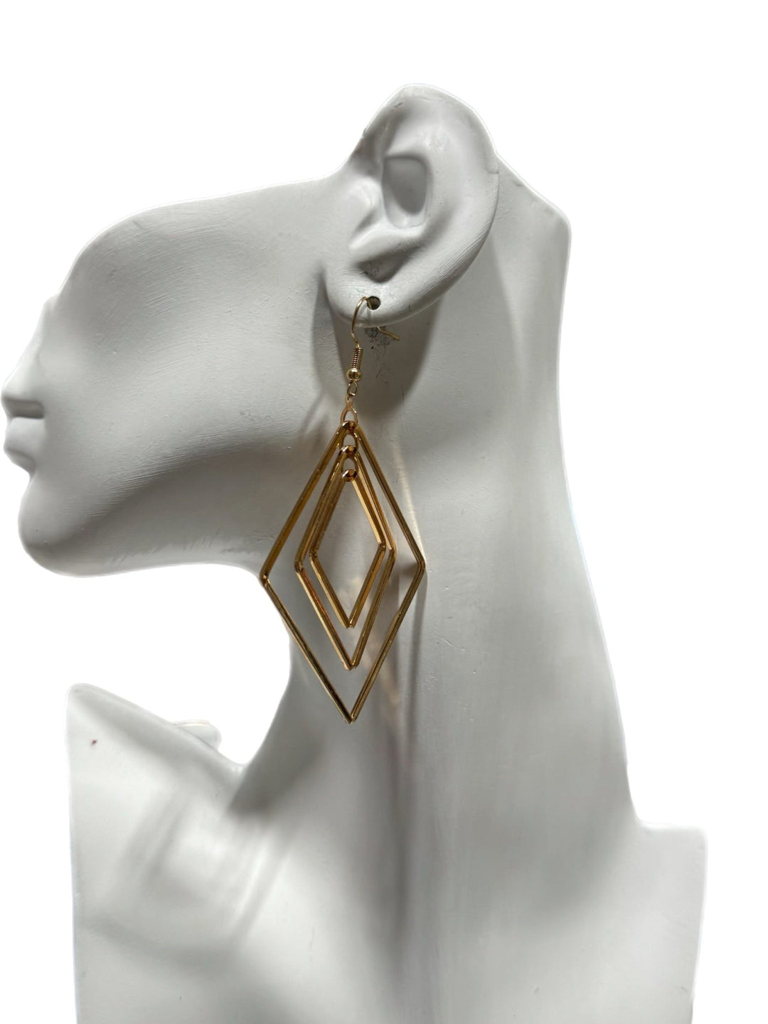 Triple Diamond Dangling Earrings - Trufacebygrace