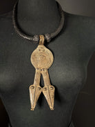 Tuareg / Berber Vintage Metal and Leather Necklace - Trufacebygrace
