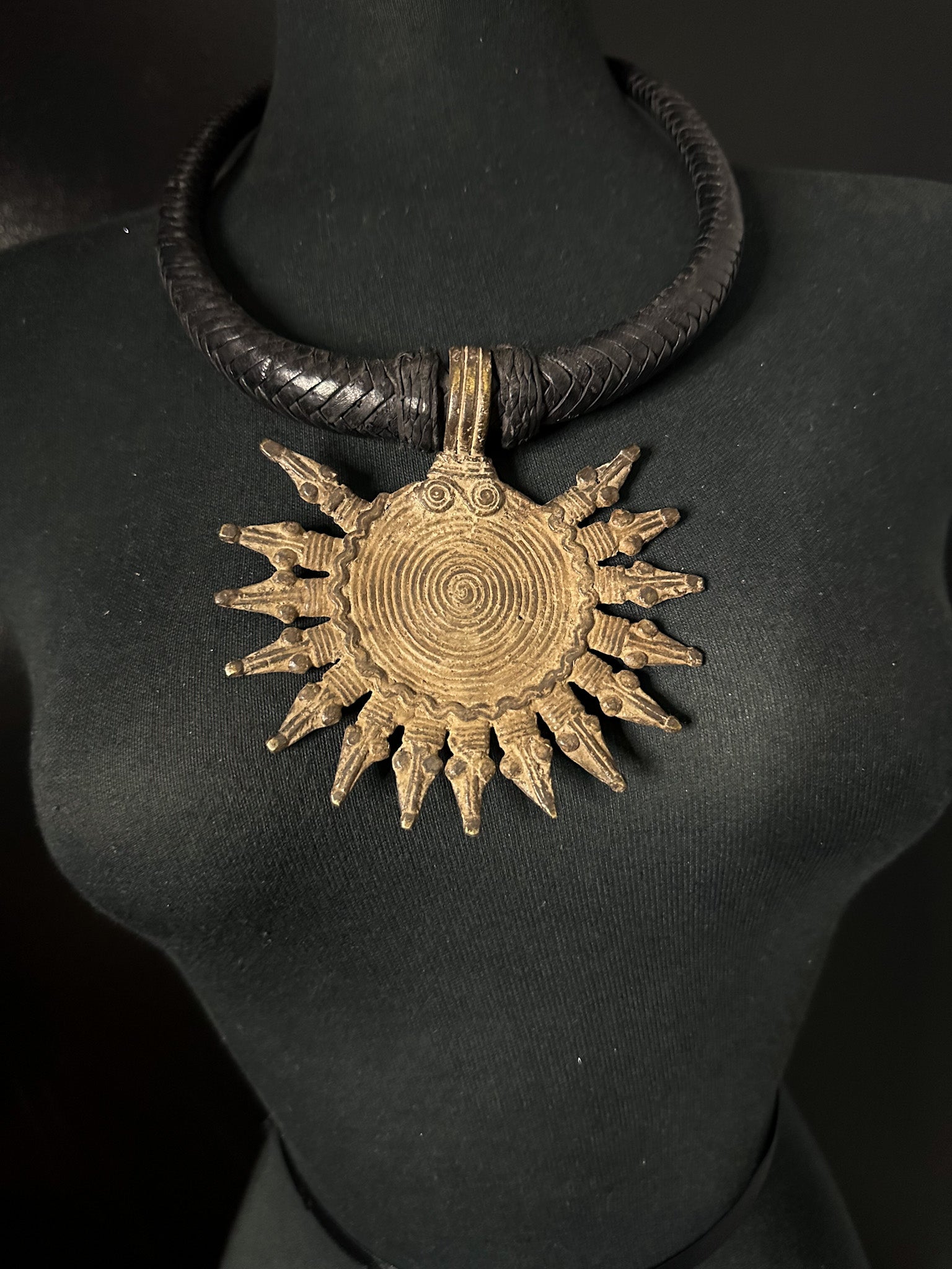 Tuareg / Berber Vintage Metal and Leather Necklace - Trufacebygrace