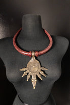 Tuareg / Berber Vintage Metal and Leather Necklace - Trufacebygrace