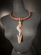 Tuareg / Berber Vintage Metal and Leather Necklace - Trufacebygrace