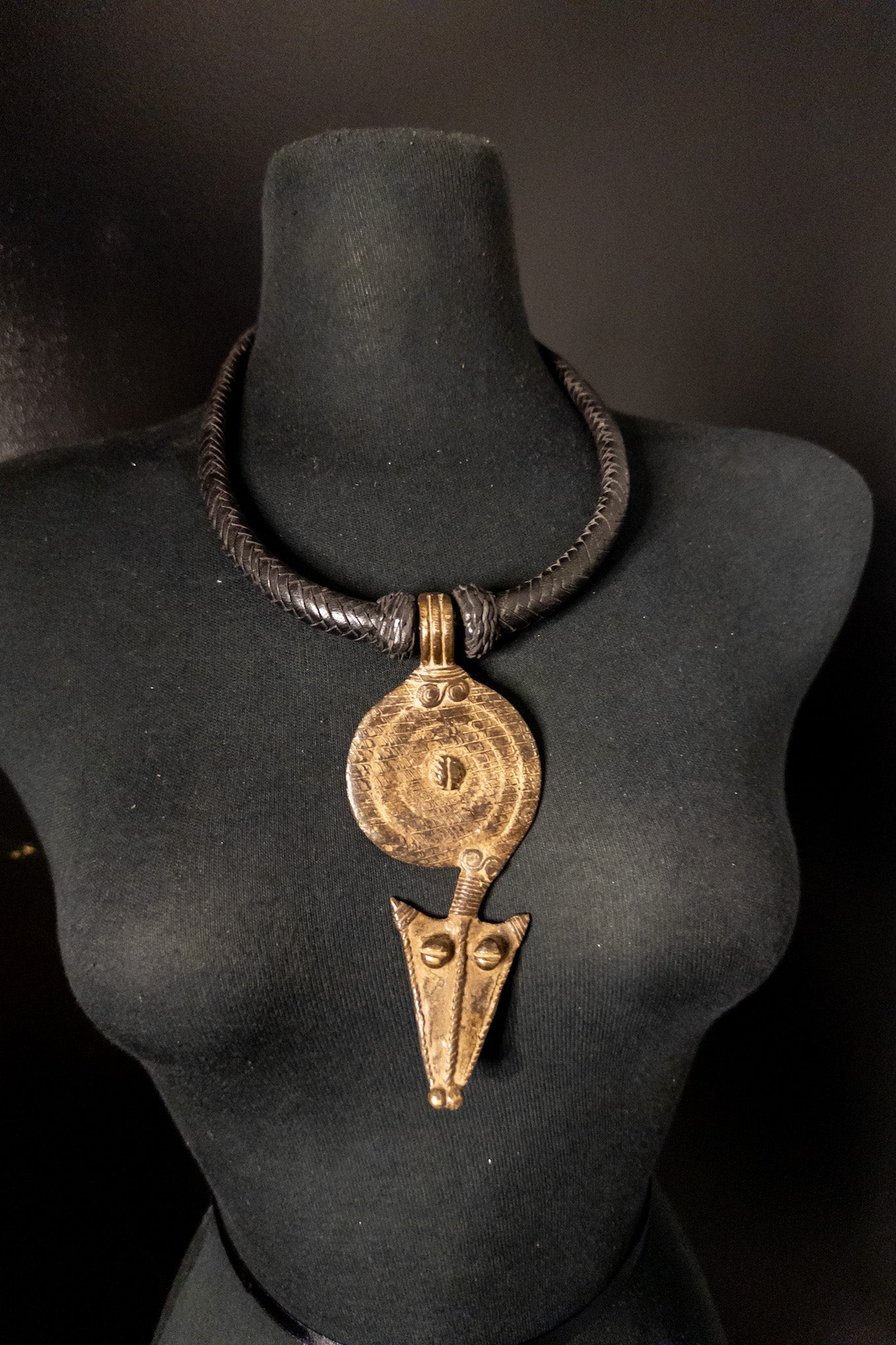 Tuareg / Berber Vintage Metal and Leather Necklace - Trufacebygrace