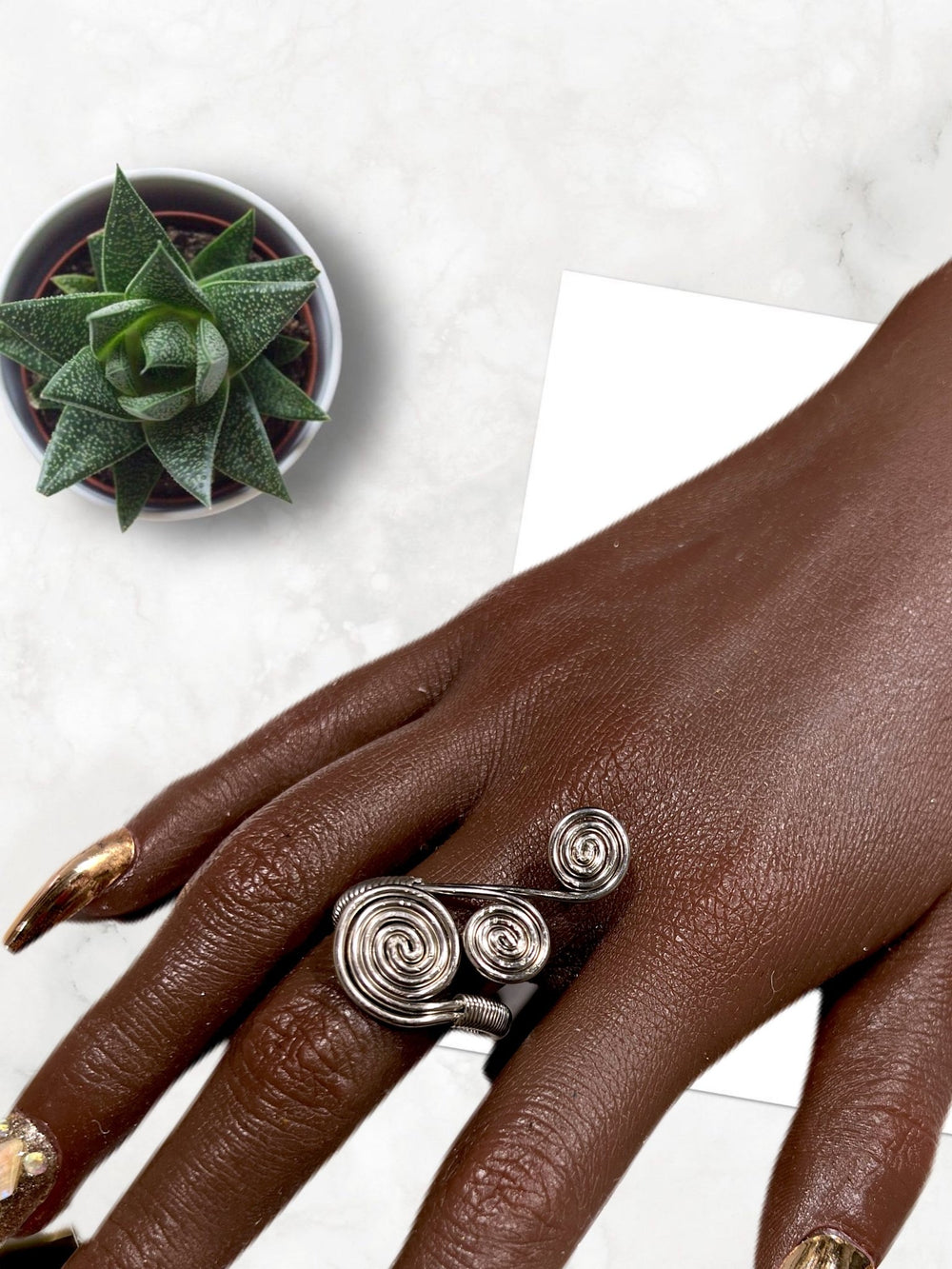 Twist Bomb silver ring - Trufacebygrace