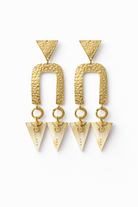 Unevee Hammered Brass and Horn Earrings - Trufacebygrace