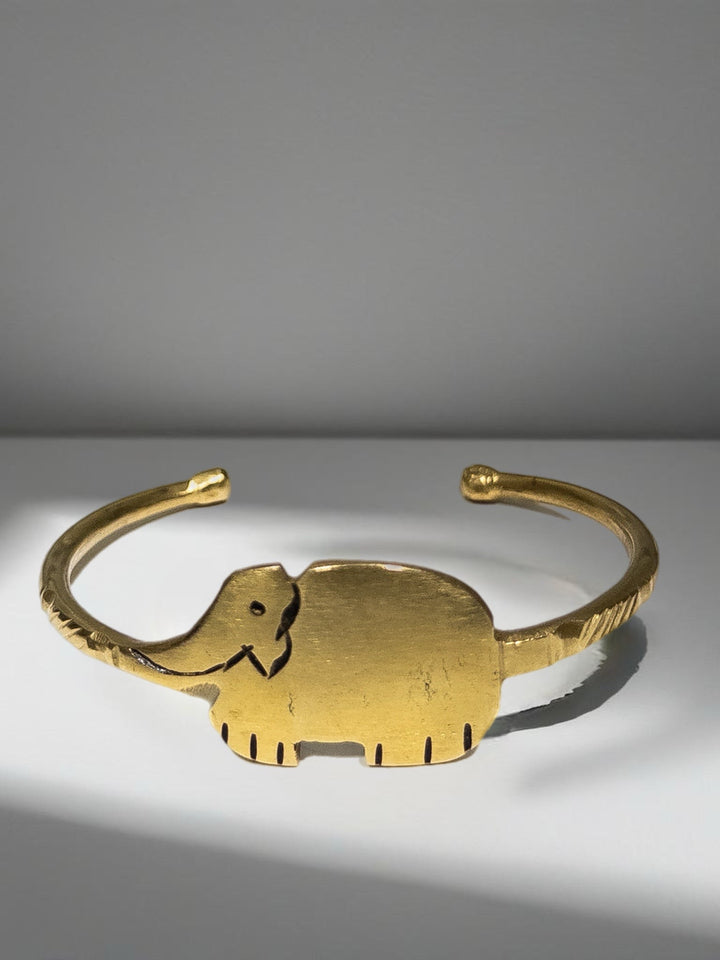 Unisex Brass Adjustable Elephant Bracelet - Trufacebygrace