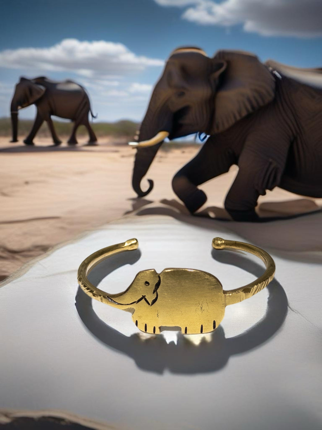 Unisex Brass Adjustable Elephant Bracelet - Trufacebygrace