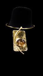 Upinde rectangle Brass with Glass Stone Necklace - Trufacebygrace