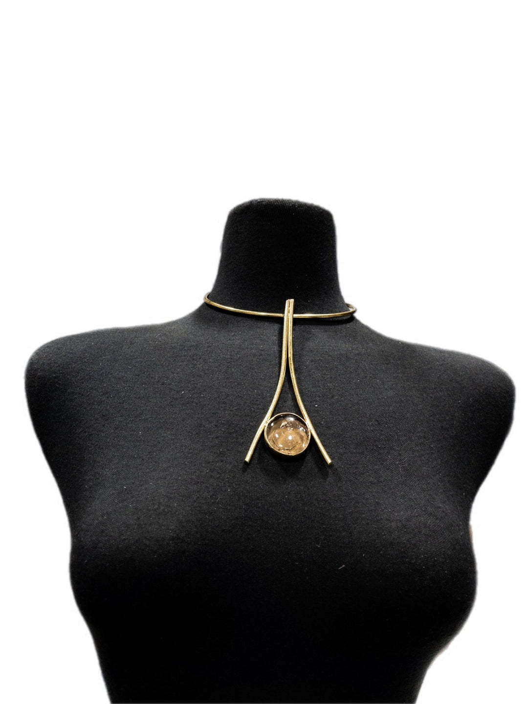 Upinde Tower Brass with Glass Stone Necklace - Trufacebygrace