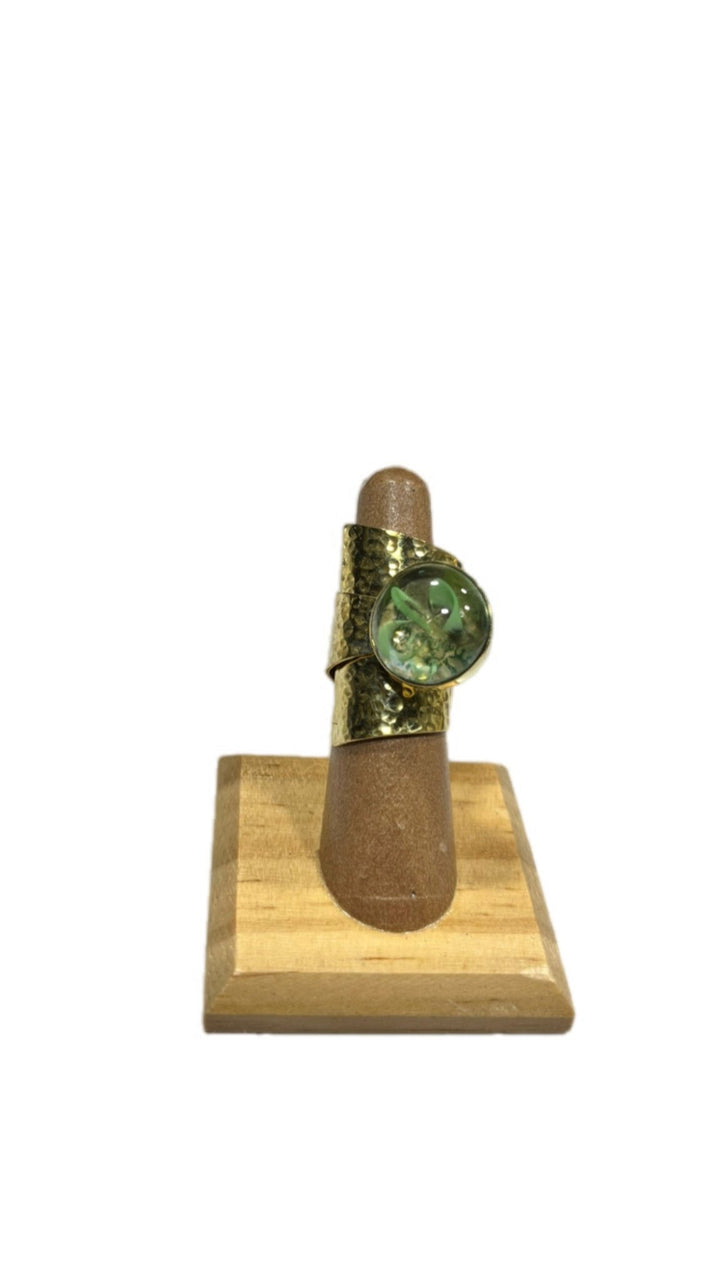 UPINDE Wraparound stone and Brass Ring - Trufacebygrace