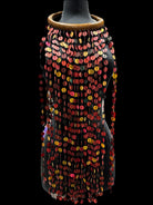 Vintage Kofi Beads and leather statement Necklace - Trufacebygrace