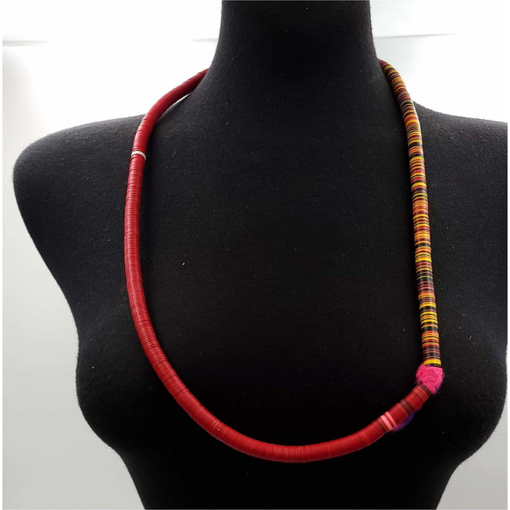 Vintage Kofi/ Vinyl, Heishi Beads - Trufacebygrace