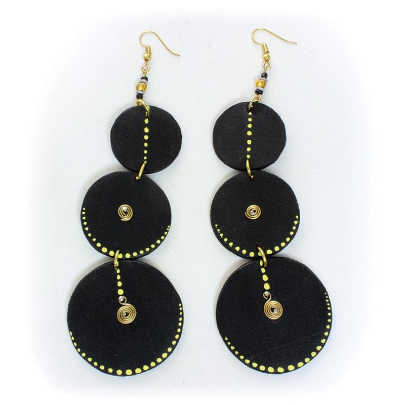 Vipuli Wooden Teired Earrings - Trufacebygrace