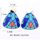 Winnie Wooden STUD earrings - Trufacebygrace