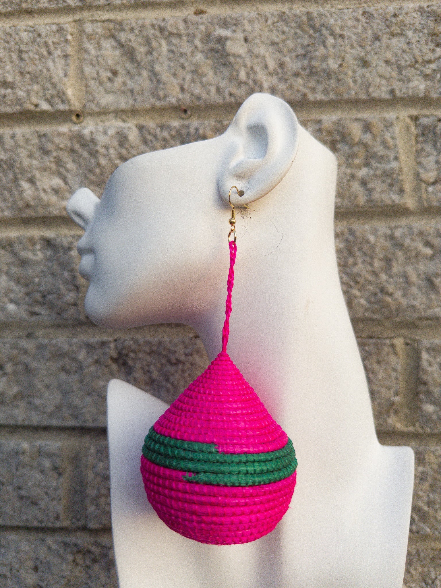 Woven Teardrop Basket Earrings - Trufacebygrace