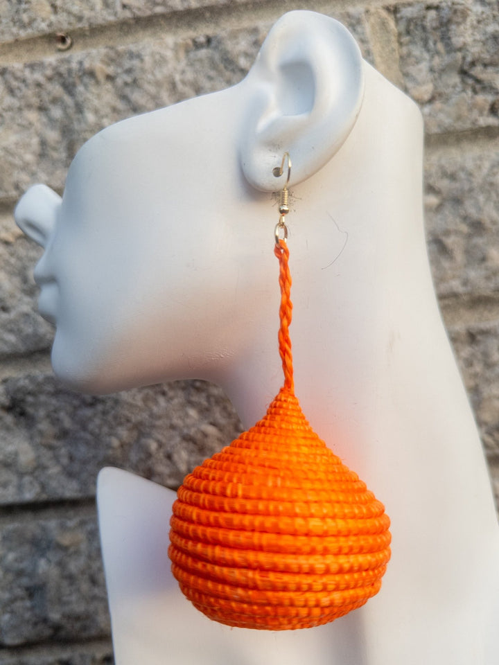 Woven Teardrop Basket Earrings - Trufacebygrace