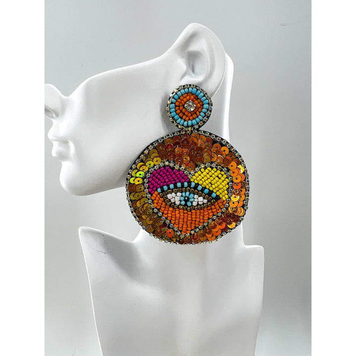 Ya - asili Dream beaded Eye Earring - Trufacebygrace