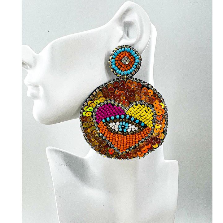 Ya - asili Dream beaded Eye Earring - Not perfect - Trufacebygrace