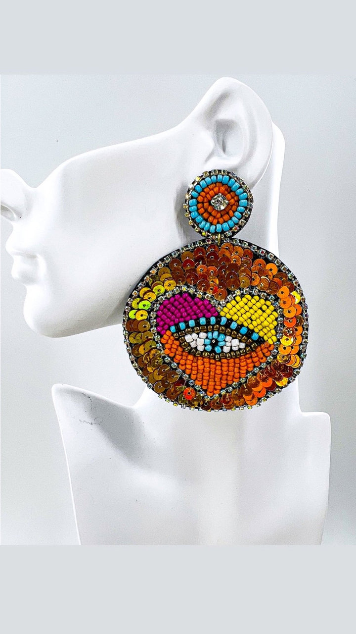 Ya - asili Dream beaded Eye Earring - Not perfect - Trufacebygrace