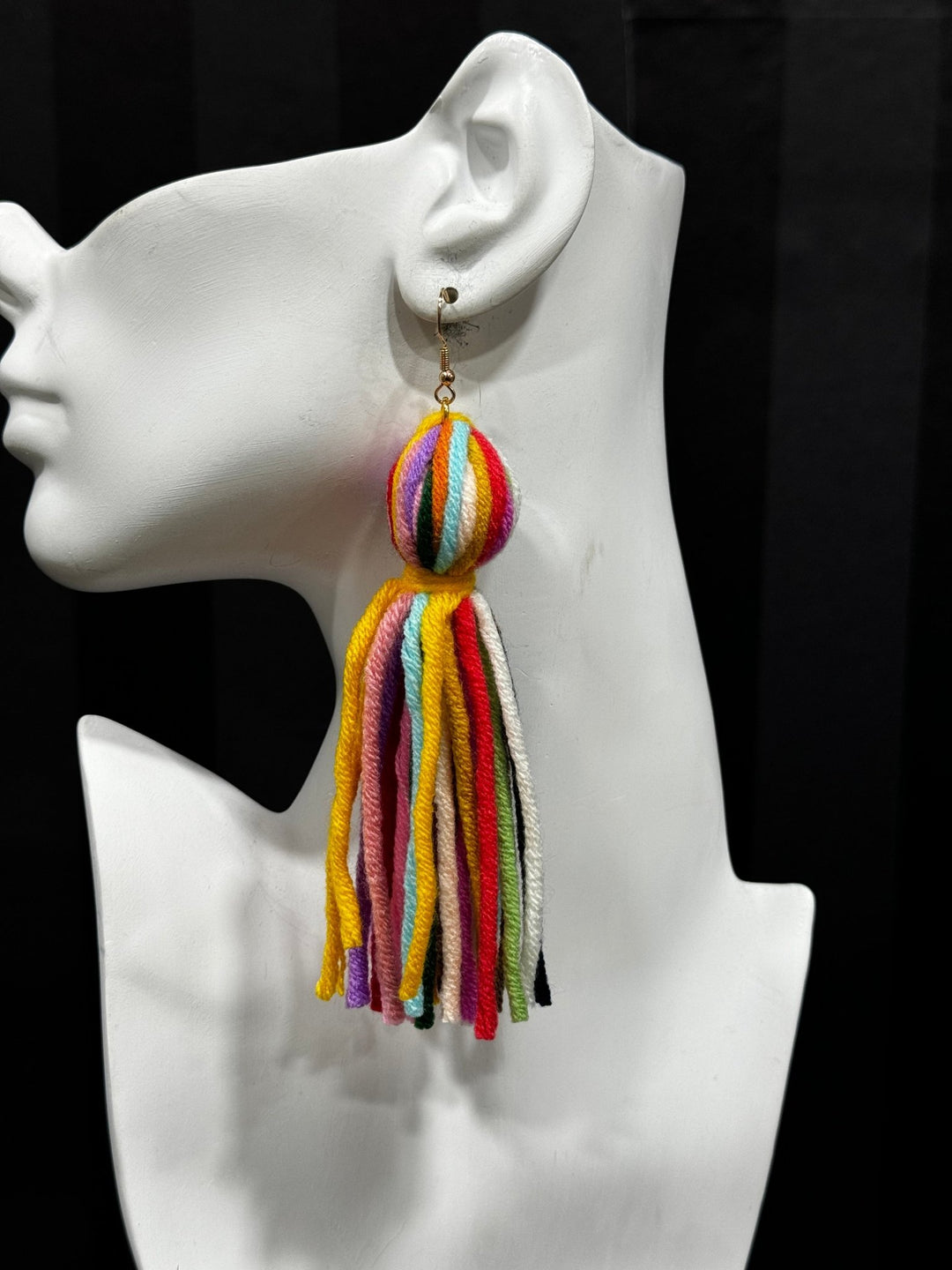 Yarn Ball Multi Tassel Earrings - Trufacebygrace