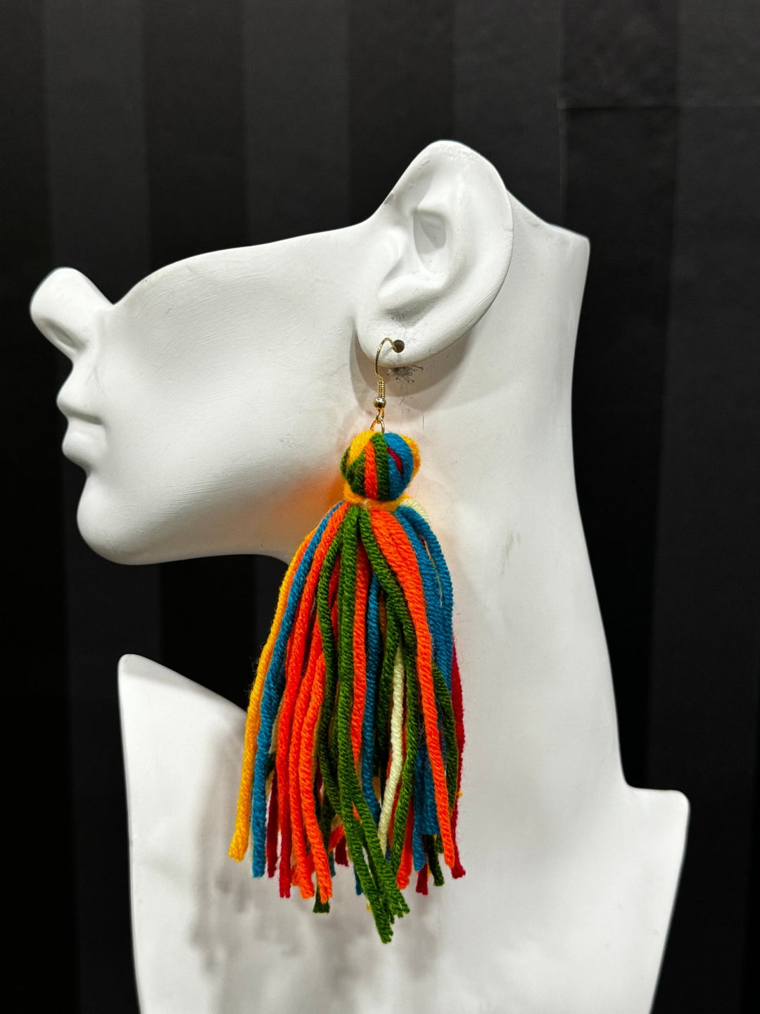 Yarn Ball Multi Tassel Earrings - Trufacebygrace