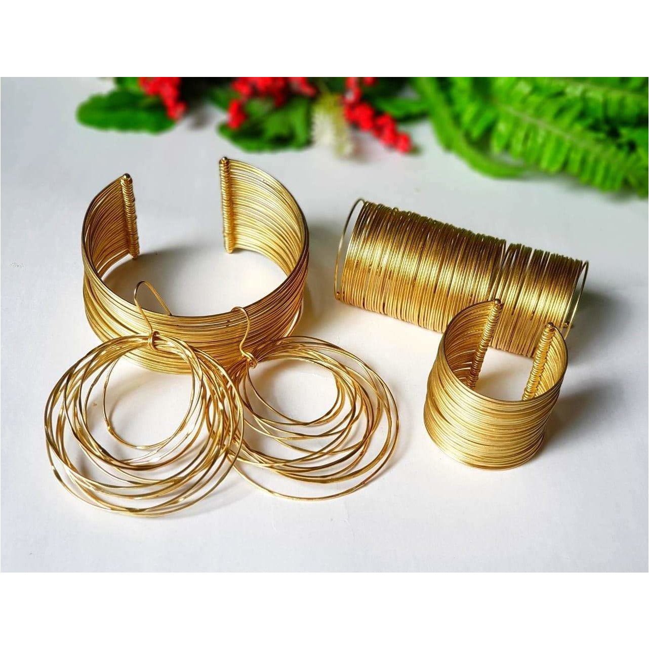 Zamunda Multi Strand Brass Choker and Bracelet - Trufacebygrace