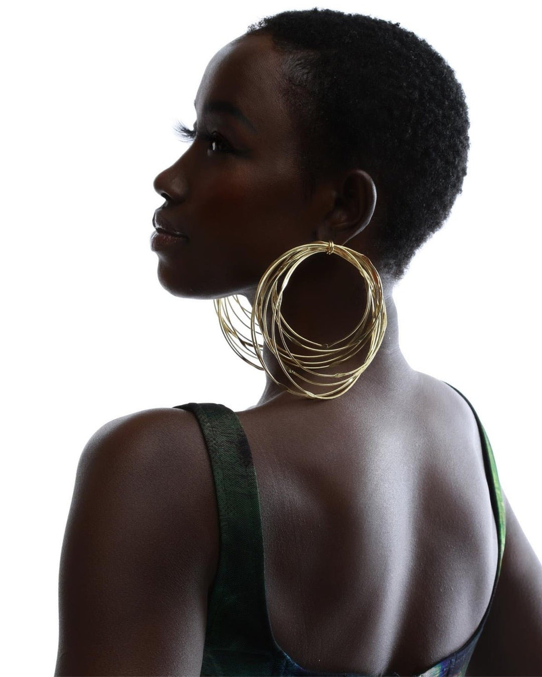 Zamunda Multi strand brass Earrings: Circular - Trufacebygrace