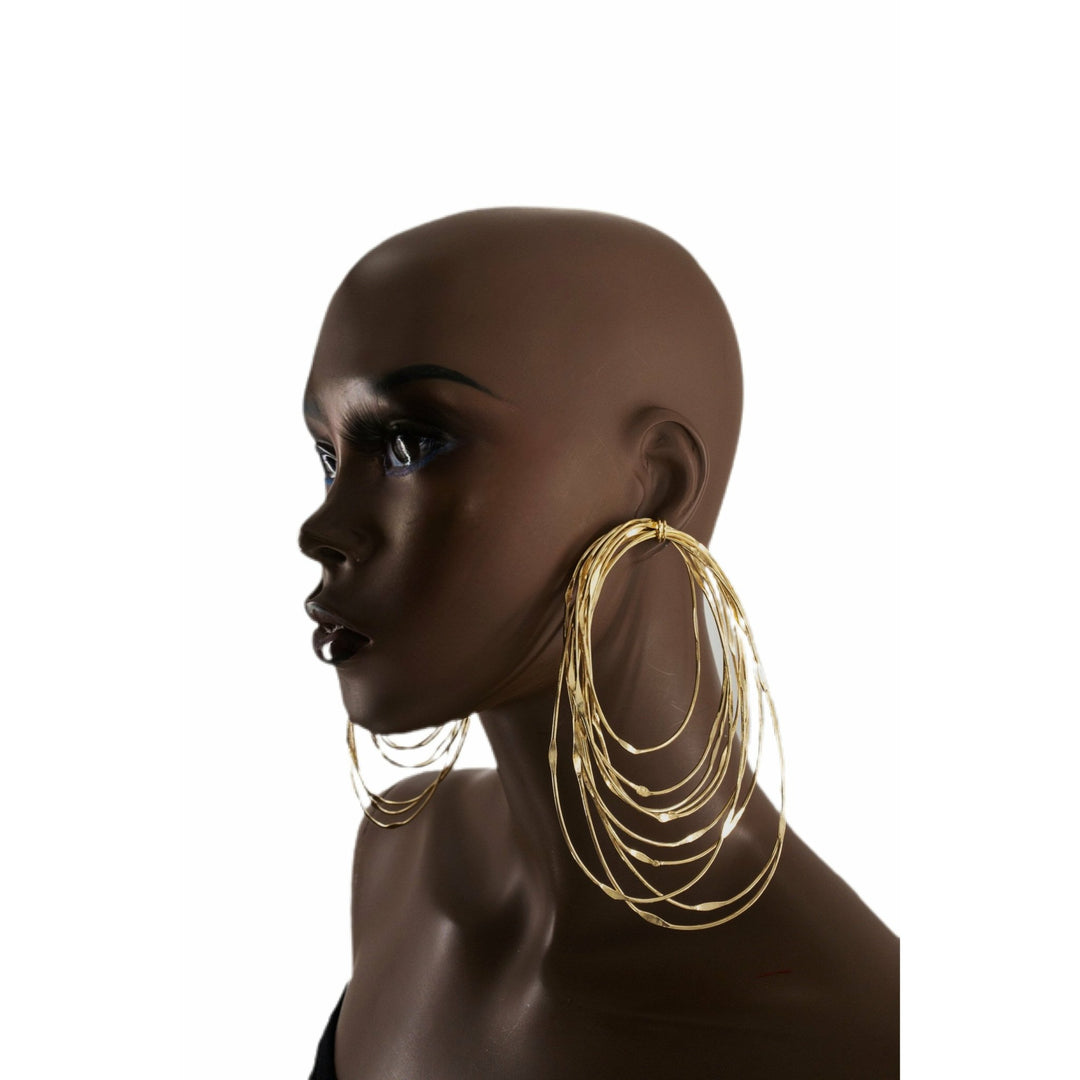 Zamunda Multi strand brass Earrings - Oval - Trufacebygrace