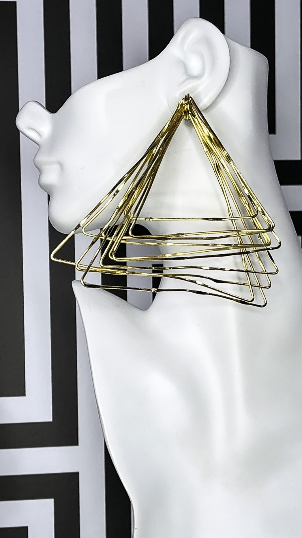 Zamunda multi strand Triangle Earrings - Trufacebygrace