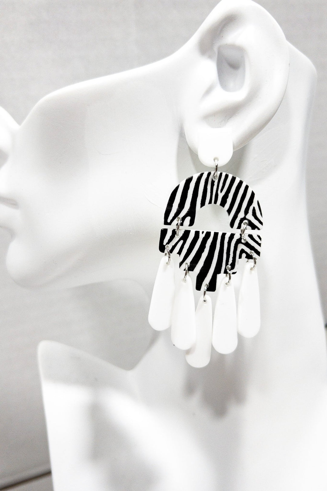 Zebra lightweight Earrings - Trufacebygrace