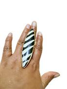 Zebra Trail Adjustable Bone Ring - Trufacebygrace