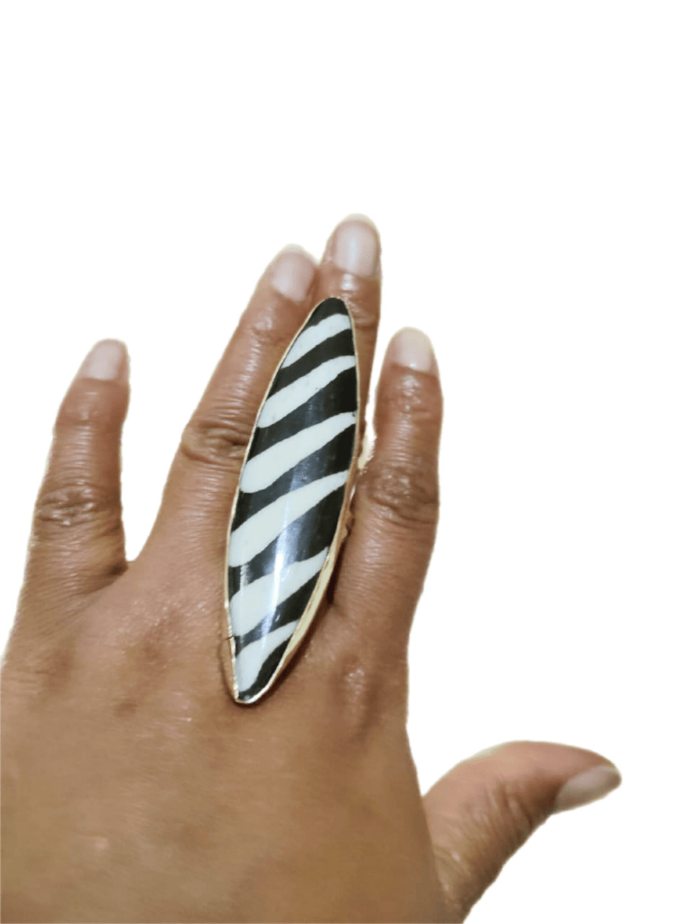 Zebra Trail Adjustable Bone Ring - Trufacebygrace