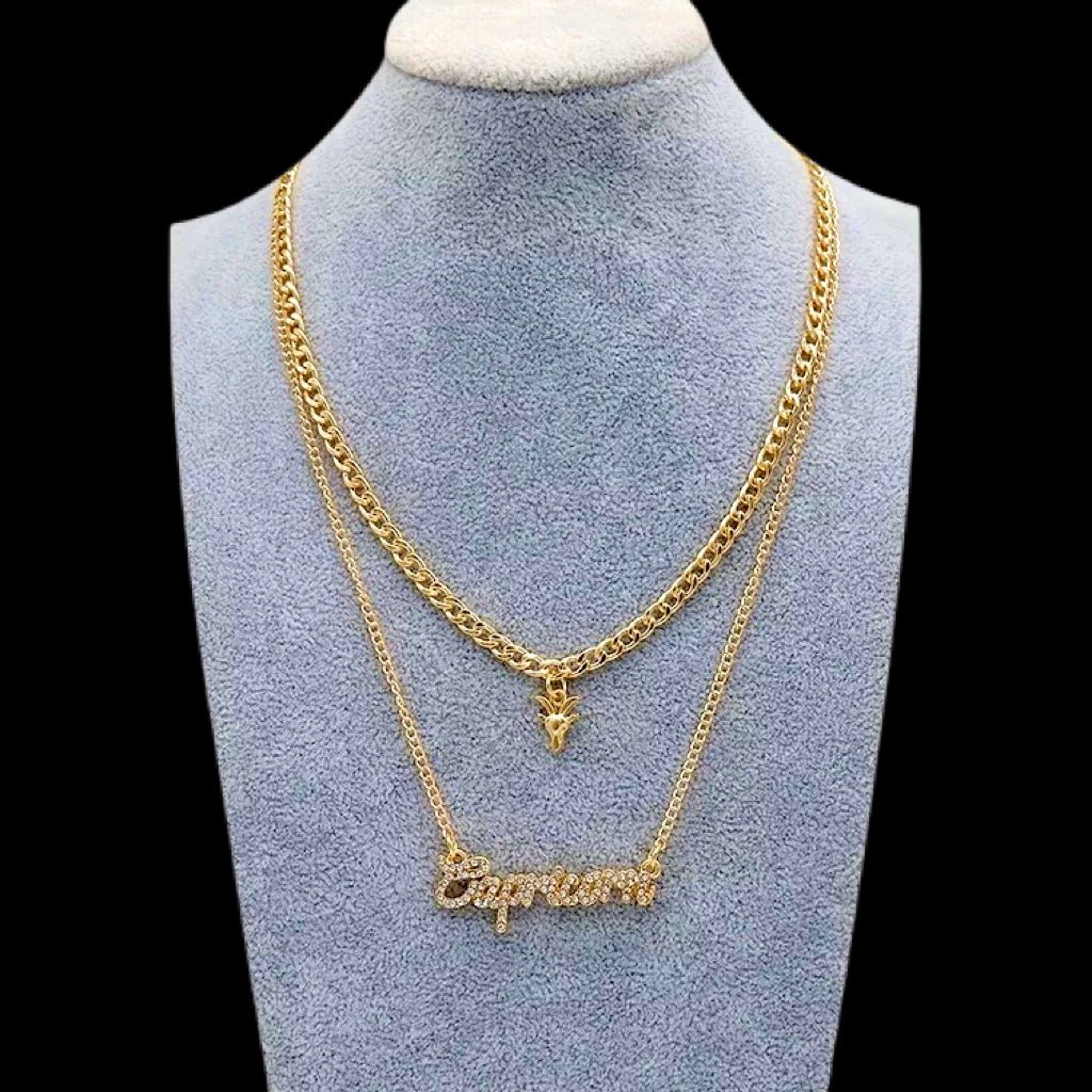 Zodiac sign Chic Double chain Necklace - Trufacebygrace