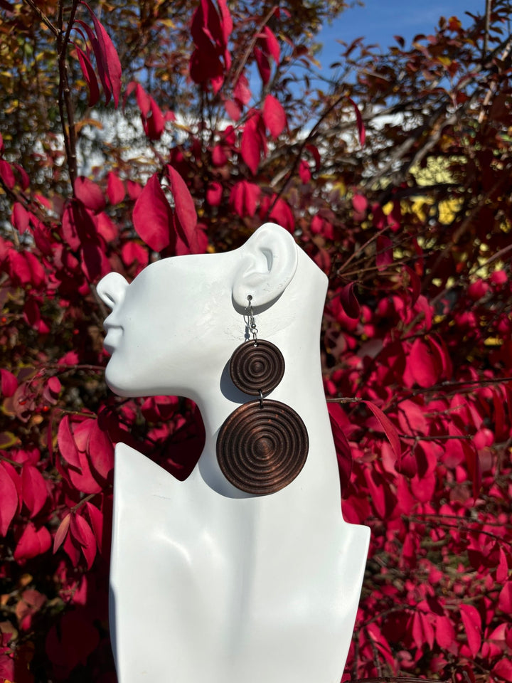 Zuri Wooden Swirl Earrings - Trufacebygrace