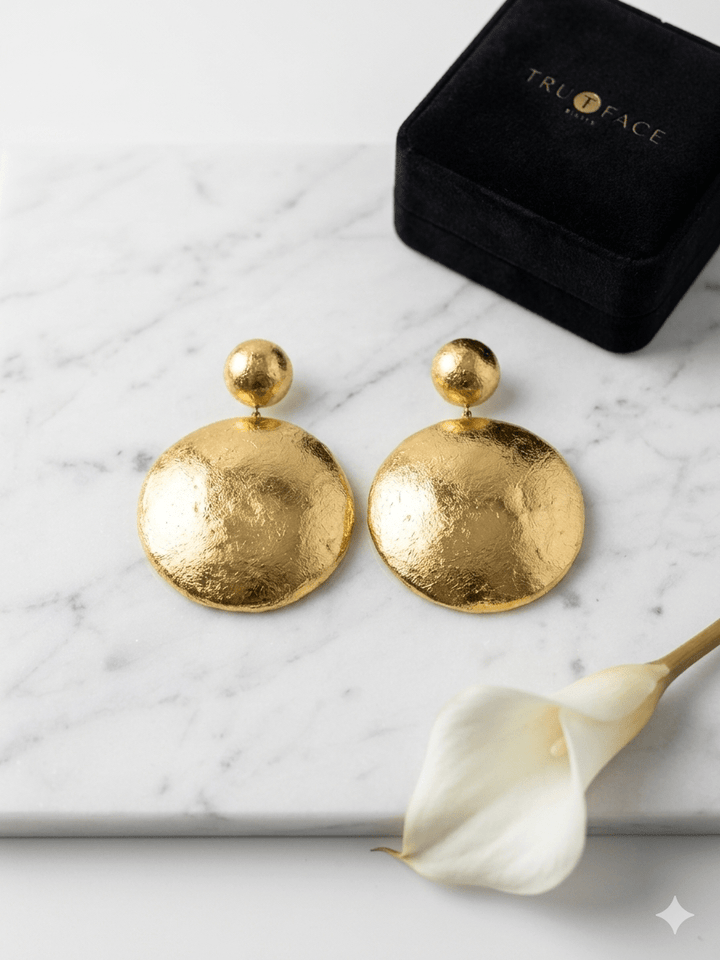 Zuwena Burnished Glow Foil Earrings - Trufacebygrace