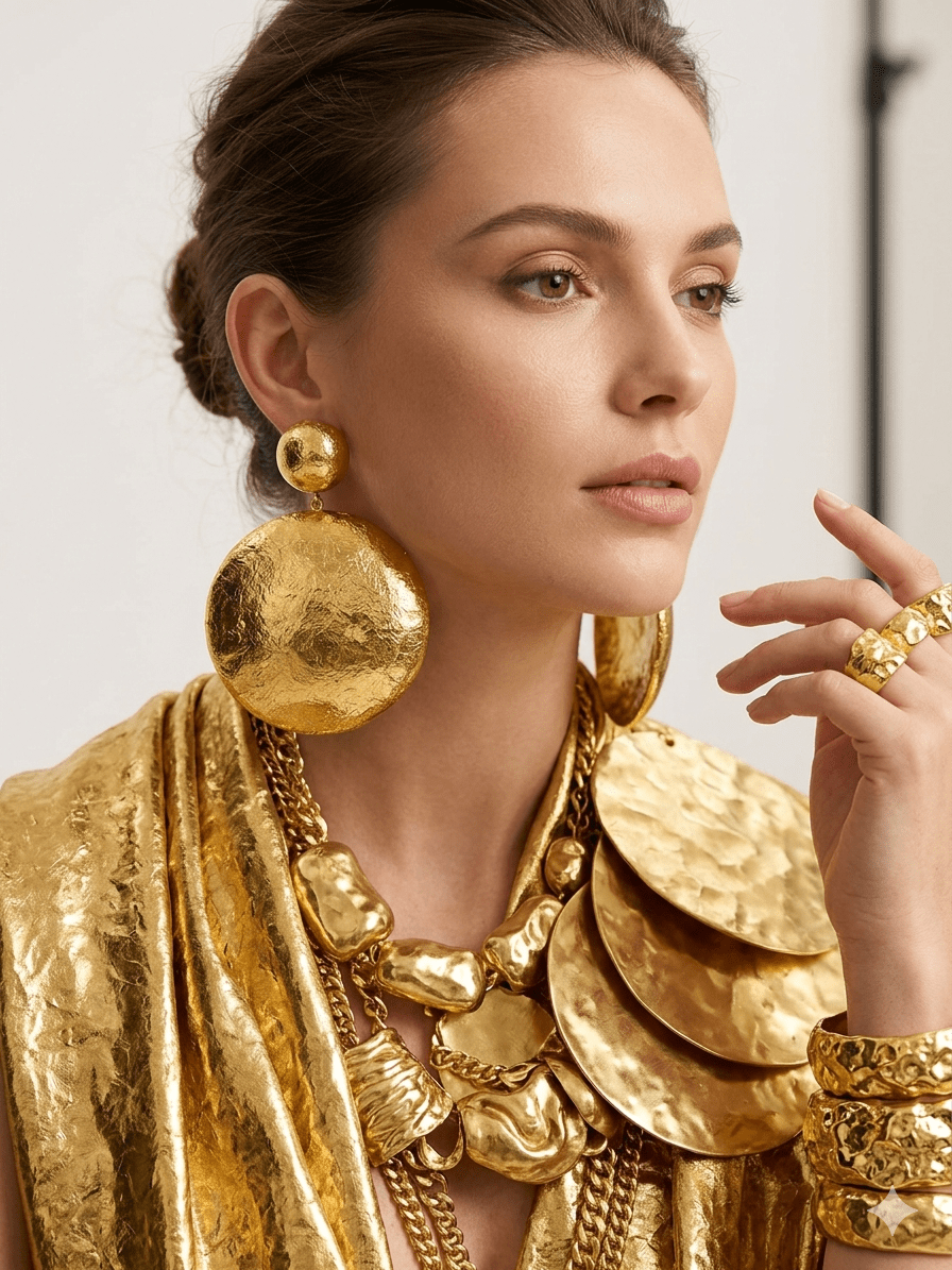 Zuwena Burnished Glow Foil Earrings - Trufacebygrace