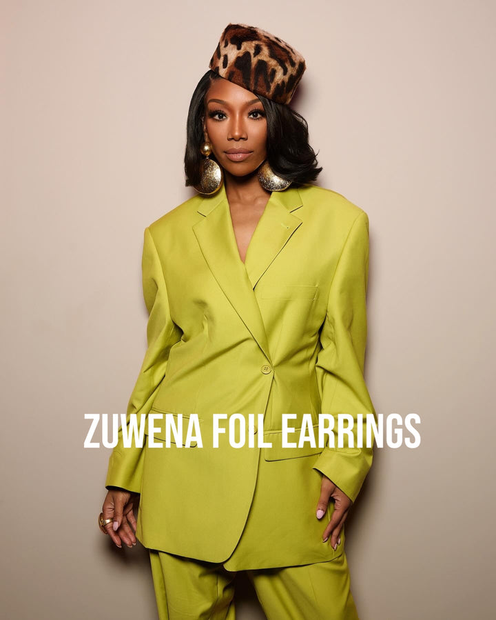 Zuwena Burnished Glow Foil Earrings - Trufacebygrace