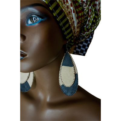 Aminata Genuine leather Earrings - Trufacebygrace