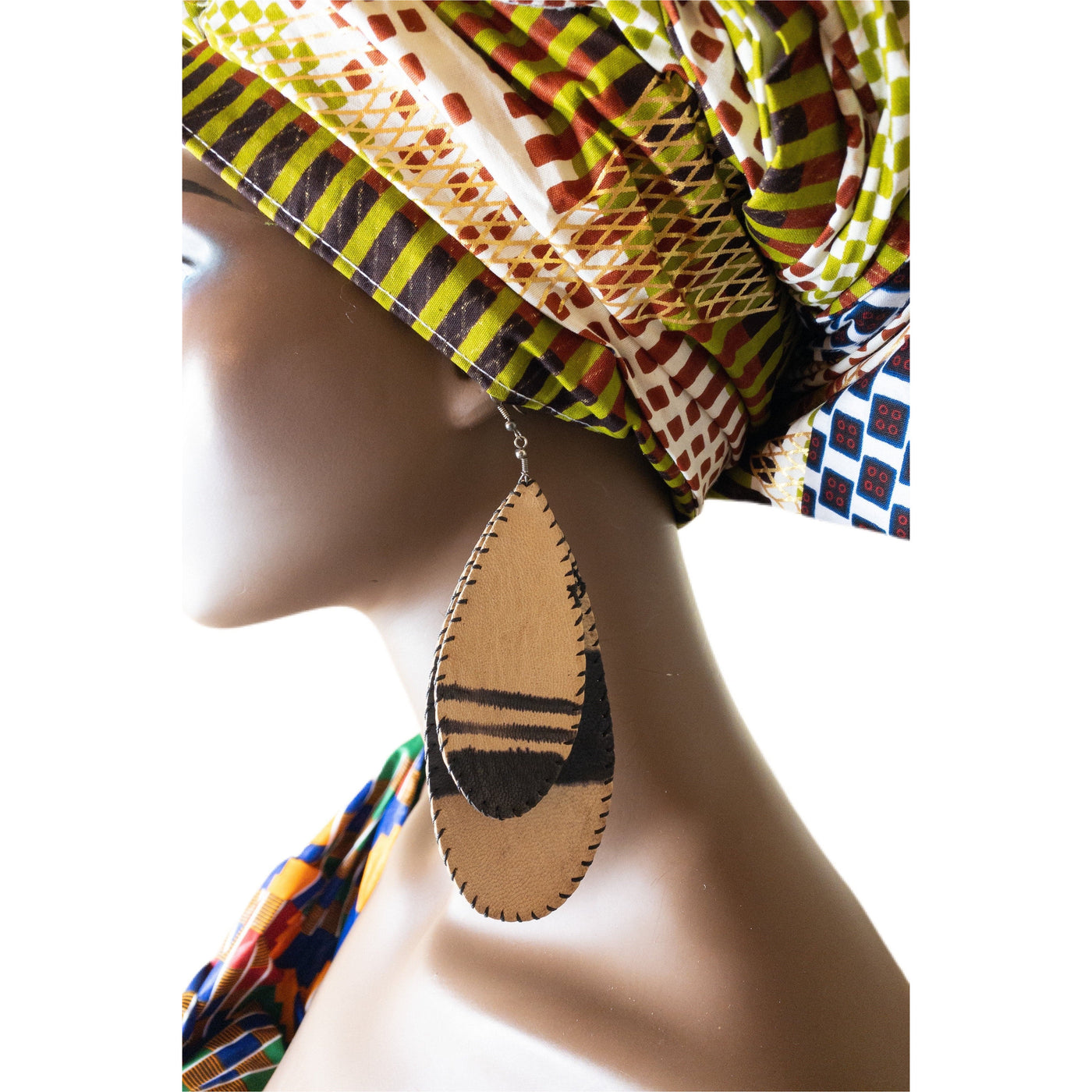 Aminata Genuine leather Earrings - Trufacebygrace