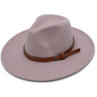 Premanii felt and leather Fedora hats