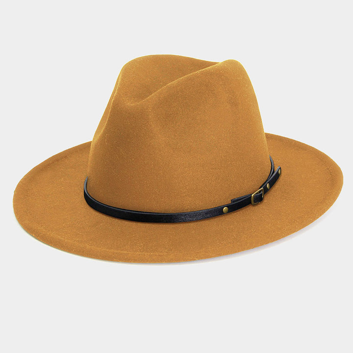 Premanii felt and leather Fedora hats