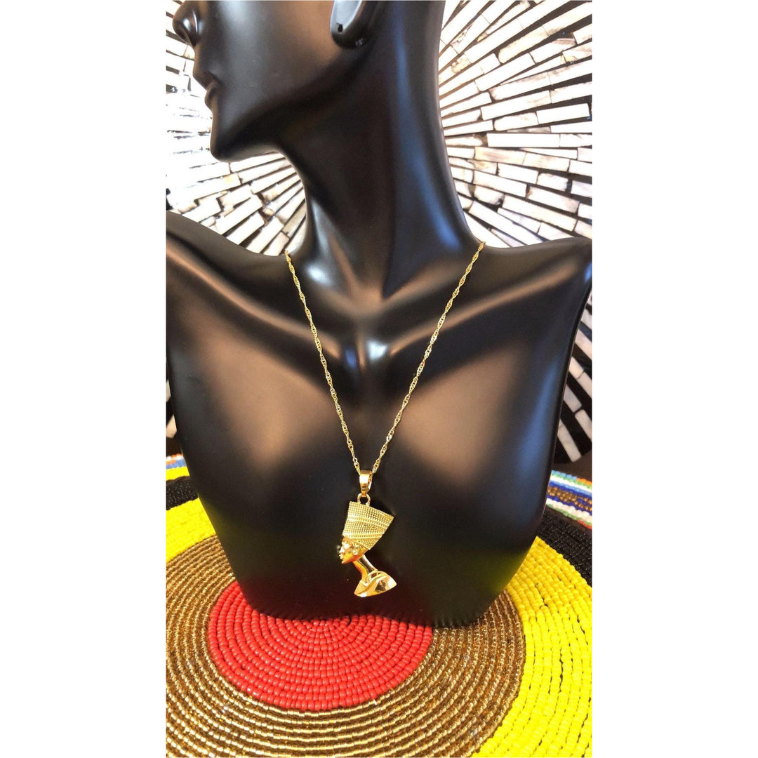 Queen Nefertiti Head Pendant Necklaces - Trufacebygrace