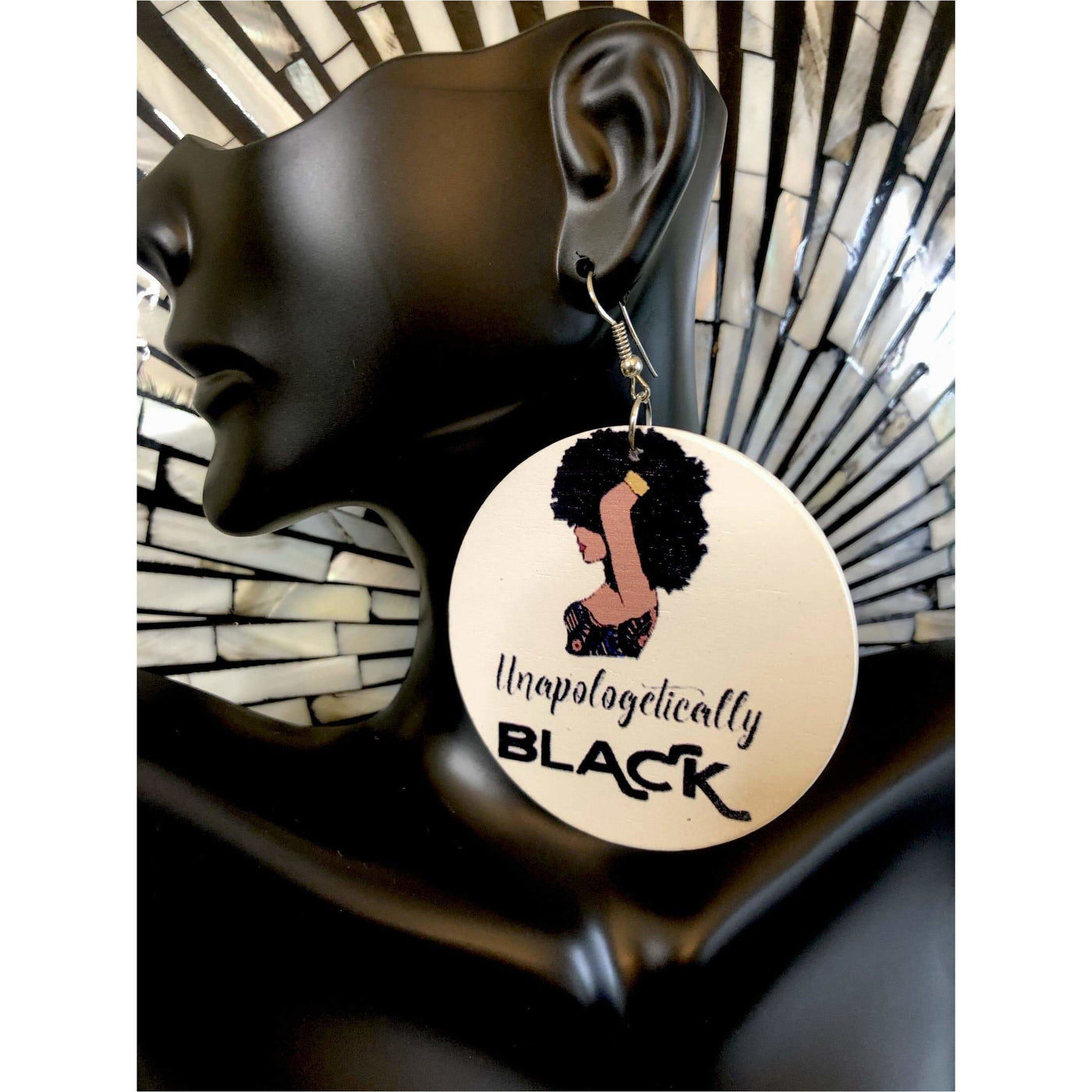 Unapologetically Black Wooden Earrings - Trufacebygrace