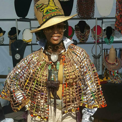 Handmade African Wax Print /Ankara Laced Cape Necklace - convertible, bathing suit cover up, skirt, poncho. CAPE ONLY - Trufacebygrace