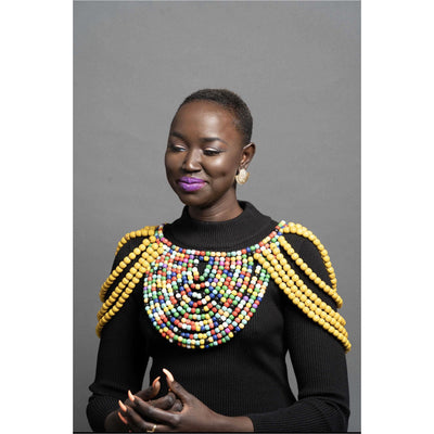 Eno Nie Wooden Beads convertible Neckpiece/waist bead - Trufacebygrace