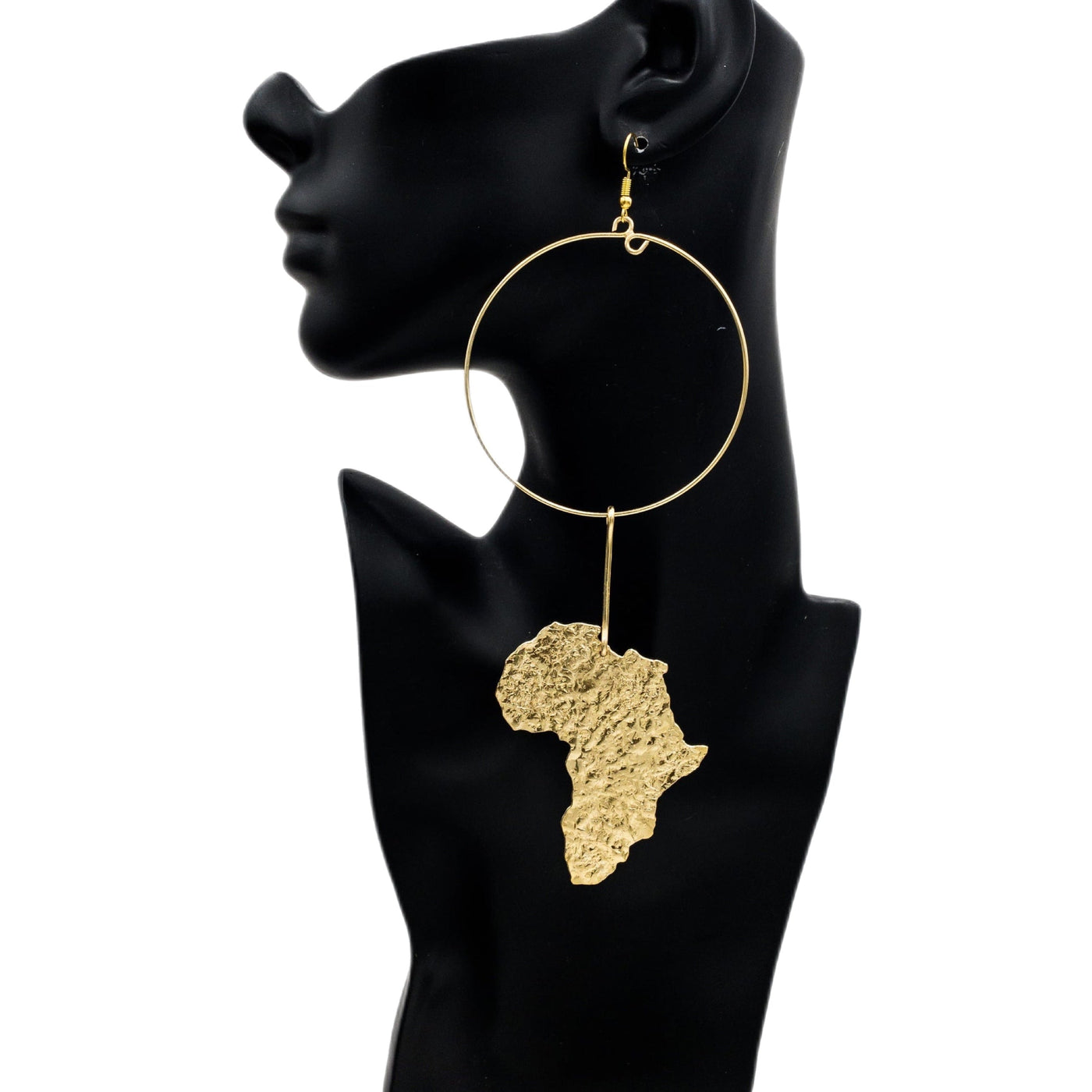 Mansa hoop and Motherland Map earrings