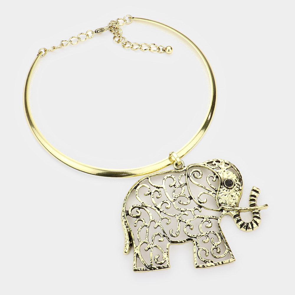 Osuno Filigree Elephant necklace set