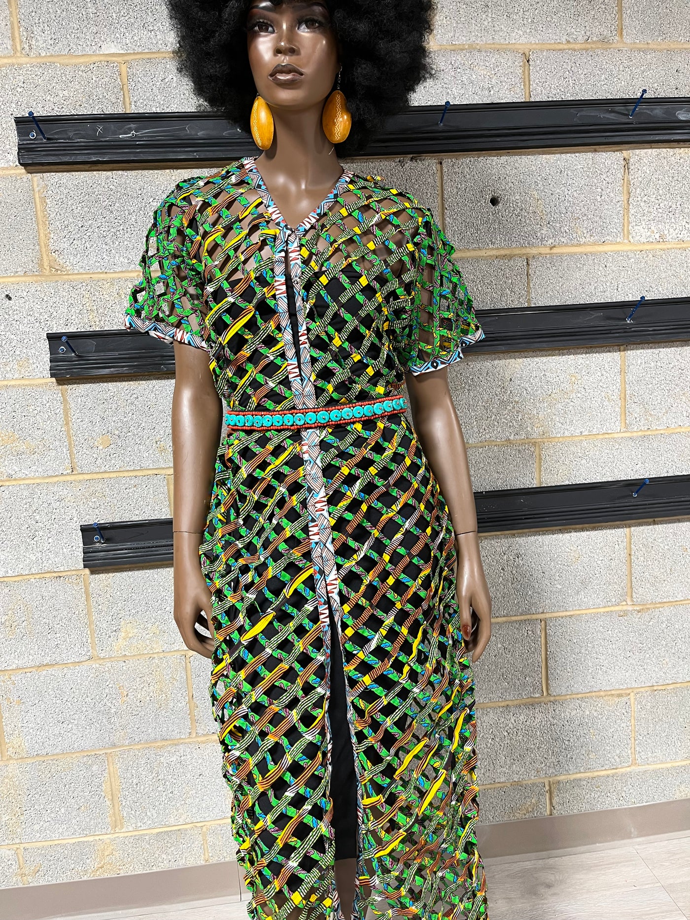Ankara laced kimono- Kumasi
