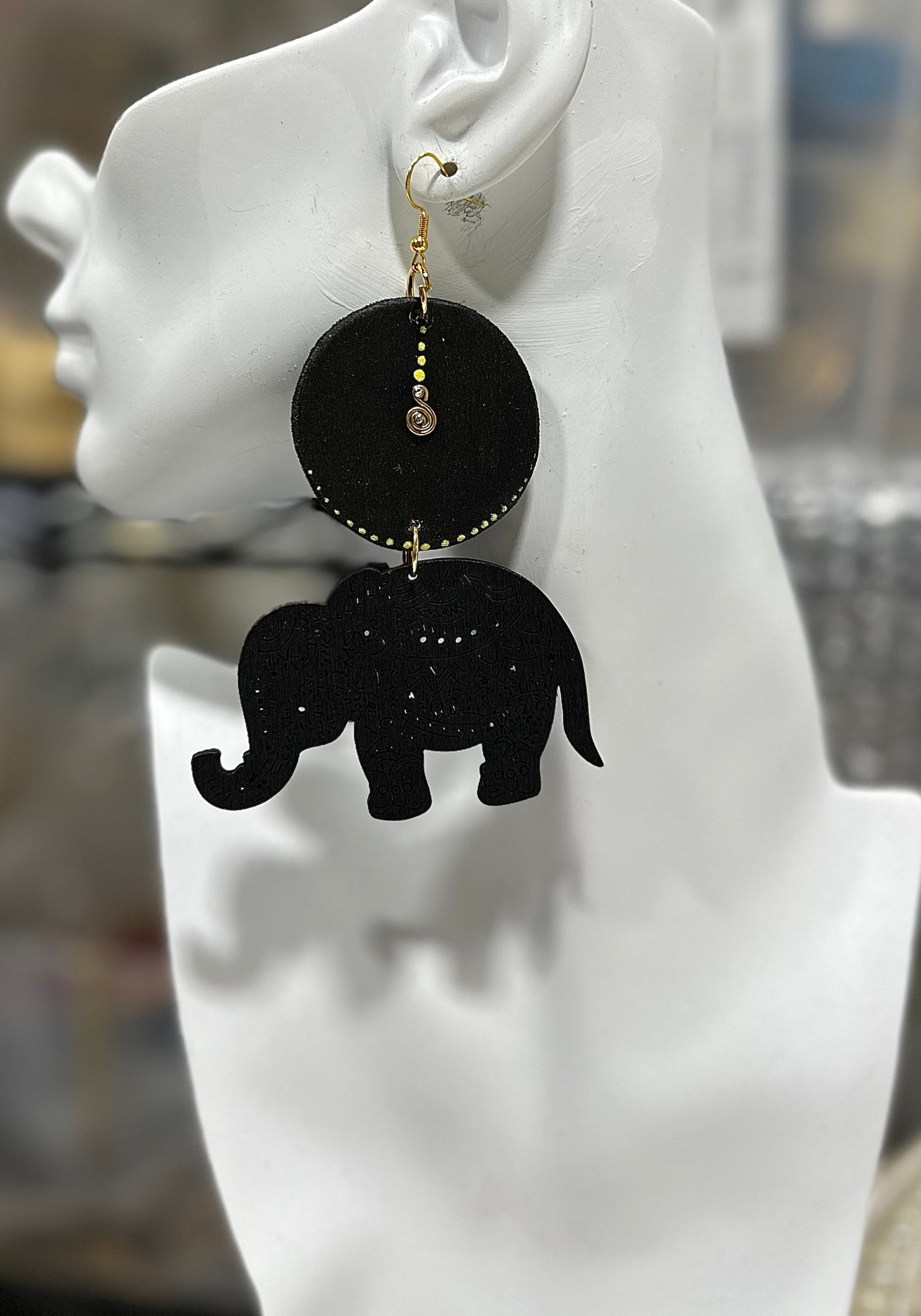 Elephant Wooden Earrings
